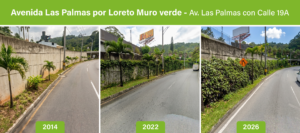 Muro verde medellín avenida las palmas por loreto